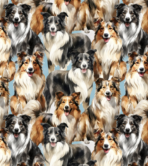 David Textiles - Foust Exclusives - Collies, Multi