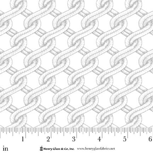 Henry Glass - Coastal Guardians - Twisted Rope, White/Gray