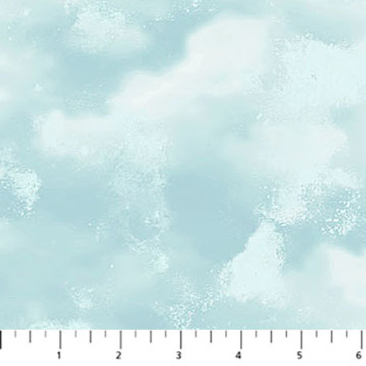 Northcott - Highland Home - Clouds, Light Blue