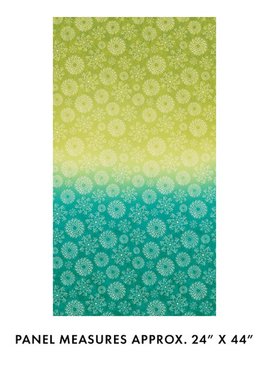 Benartex Artistry - Wishflower - Wishflower Ombre, Lime/Teal