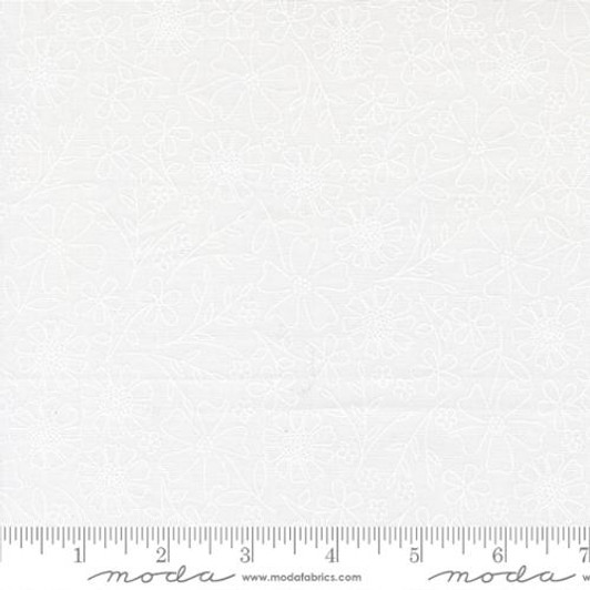 Moda - In The Garden - Garden Sketch, White on White