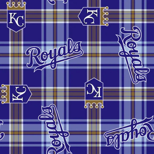 Fabric Traditions - MLB Fleece - Kansas City Royals, Blue