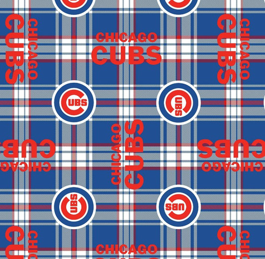 Fabric Traditions - MLB Fleece - Chicago Cubs, Blue/Red
