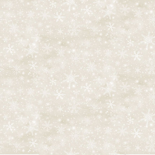 Timeless Treasures - Winter Wonderland - Snowflakes, Natural