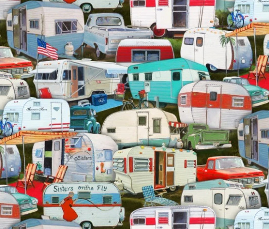 Elizabeth Studio - Vintage Trailers - Packed, Multi