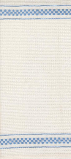 Moda - Rosie Toweling - 16" Hemmed Edge - Waffle Check, Cream/Sky