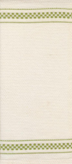 Moda - Rosie Toweling - 16" Hemmed Edge - Waffle Check, Cream/Green