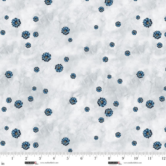 Studio E - Behind Blue Eyes - Tiny Flower Toss, Pearl