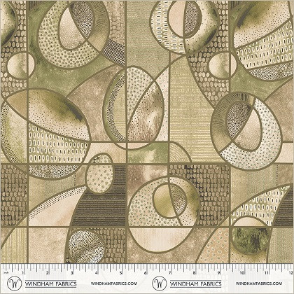 Windham Fabrics - Flora & Form - Orbit, Sage