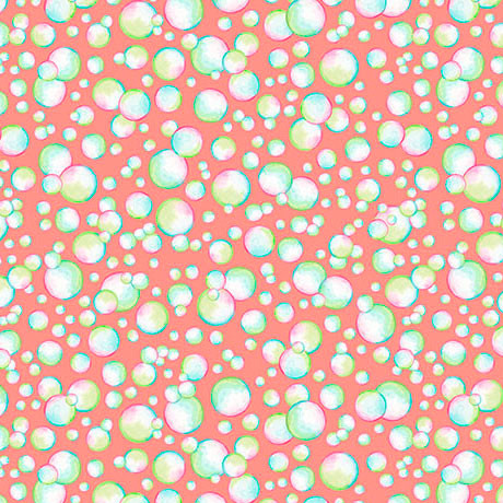Quilting Treasures - Little Ones - Bubbles, Salmon