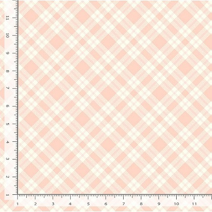 Timeless Treasures - Til The Cows Come Home - Bias Plaid, Blush