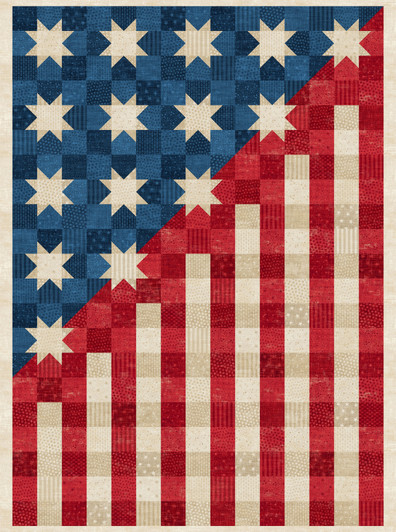 Northcott - American Heartland - 32" American Flag Panel, Multi