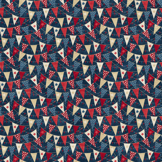 Northcott - American Heartland - Bunting, Navy