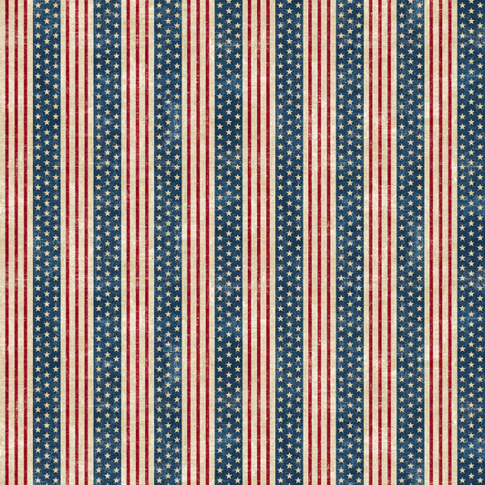Northcott - American Heartland - Stripe, Cream