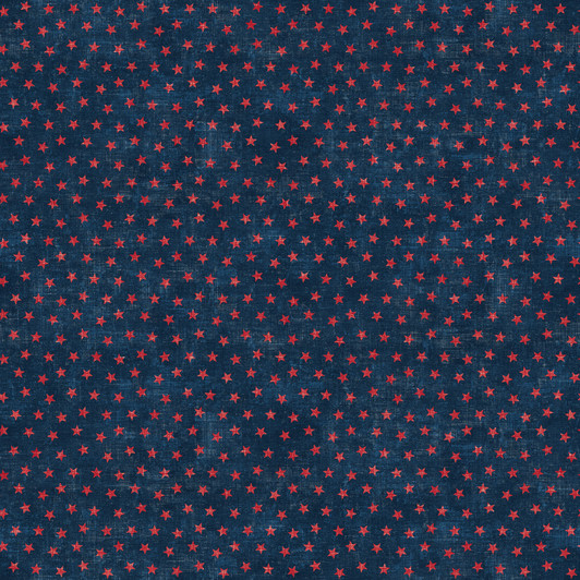 Northcott - American Heartland - Stars, Navy/Red