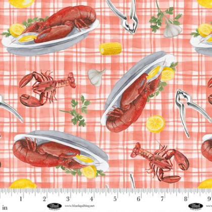 Blank Quilting - Seaside Boil - Lobster Platters, Red