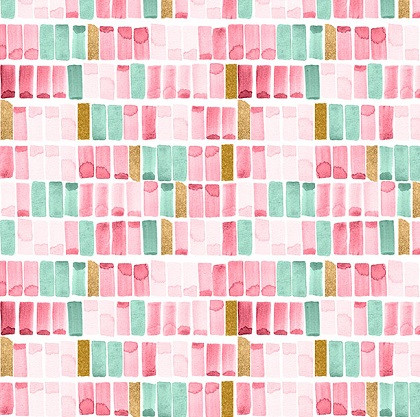 Wilmington Prints - Peony Blossoms - Swatches, White/Pink