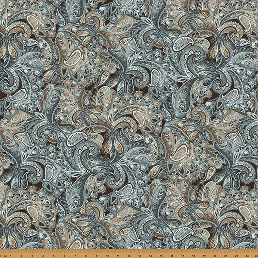 Hoffman California - Petal and Twist - Paisley, Sage