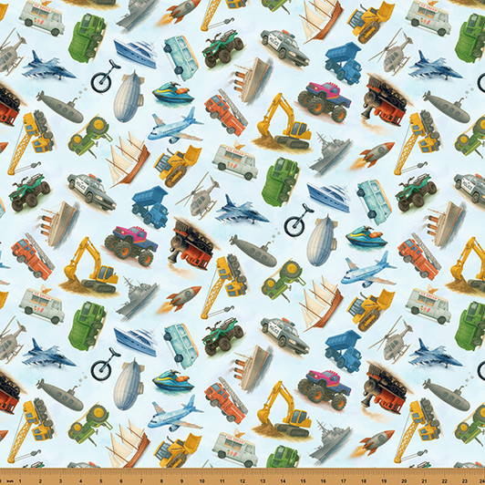 Hoffman California - Things That Go From A to Z - Vehicles, Baby Blue