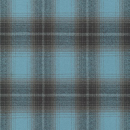 Robert Kaufman - Mammoth Flannel - Large Plaid, Coastal Fog