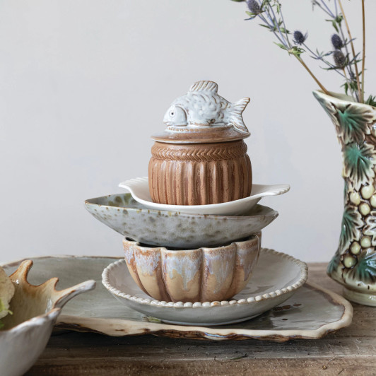 Bubbles, The Rustic Stoneware Fish Salt Cellar.