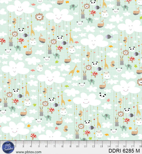 P & B Textiles - Dream Drifters - Cuddly Clouds, Mint