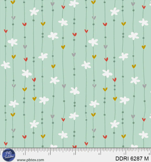 P & B Textiles - Dream Drifters - Dotty Striped Motifs, Mint