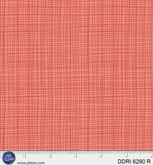 P & B Textiles - Dream Drifters - Cross Hatching, Red