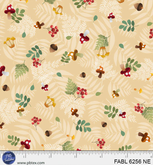 P & B Textiles - Fablewood - Mushroom Toss, Neutral