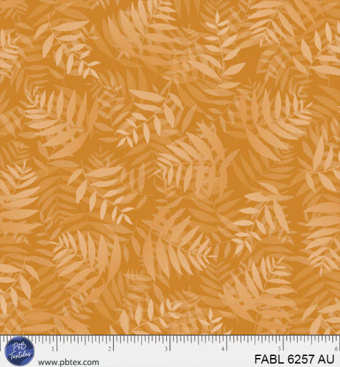 P & B Textiles - Fablewood - Tonal Foliage, Apricot