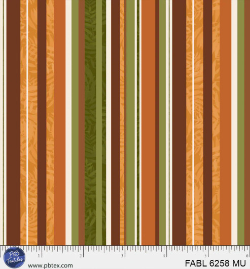 P & B Textiles - Fablewood - Forest Stripe, Multi