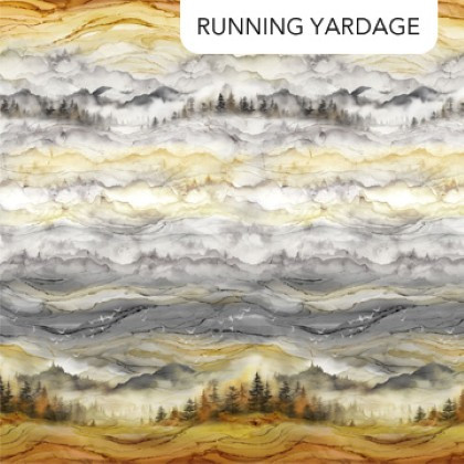 Northcott - Misty Morning - Ombre Running Yardage, Gray