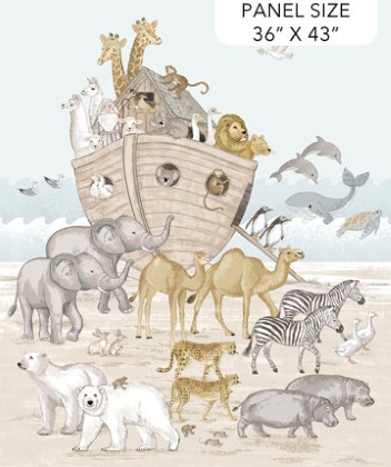 Northcott - Two By Two - 36" Noah Panel, Blue