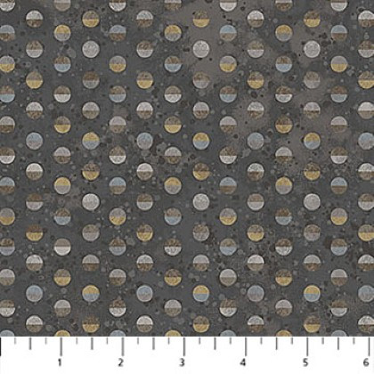 Northcott - Two By Two - Dots, Charcoal