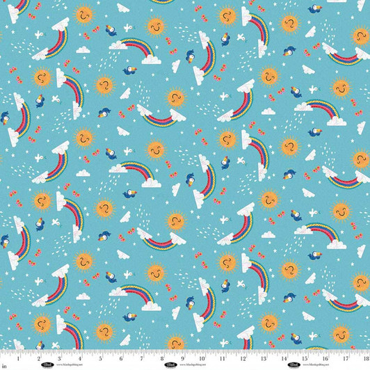 Blank Quilting - Noah & Friends - Rainbows, Light Blue