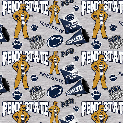 Sykel - College Prints - Penn State University - Collegiate Mascot, Light Gray