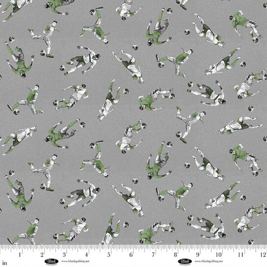 Blank Quilting - Goalbound - Men Soccer Players, Gray