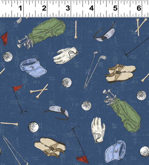 Clothworks - Tee Time! - Golf Gear, Dark Denim