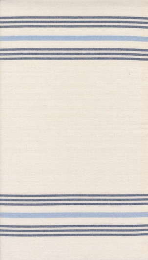 lstice Toweling - 18" Hemmed Edge - Blue Lines, White