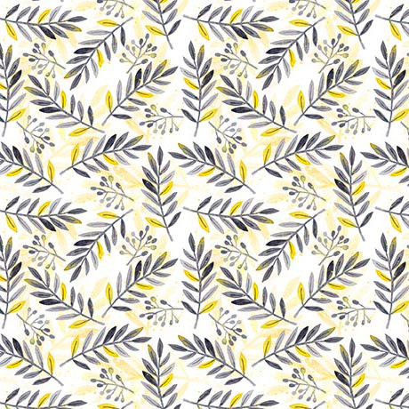 Quilting Treasures - Blissful Blooms - Sprigs, White