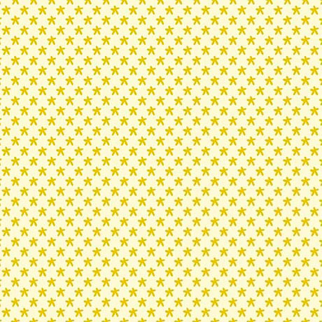 Quilting Treasures - Blissful Blooms - Star Geo, Pale Yellow