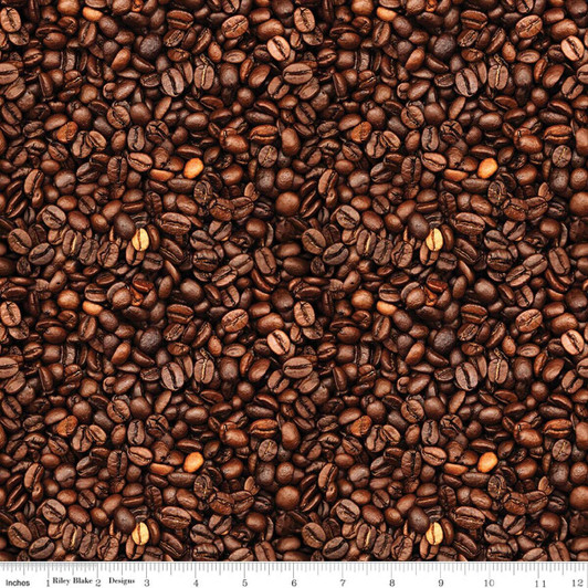 Riley Blake - Coffee Time - Coffee Beans, Brown