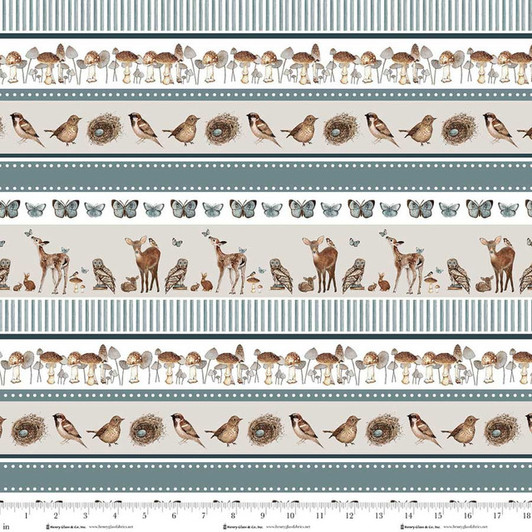Henry Glass - Whimsical Woods - Novelty Stripe, Multi
