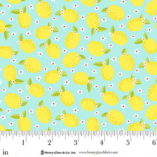 Henry Glass - Jubilee - Medium Lemons, Blue