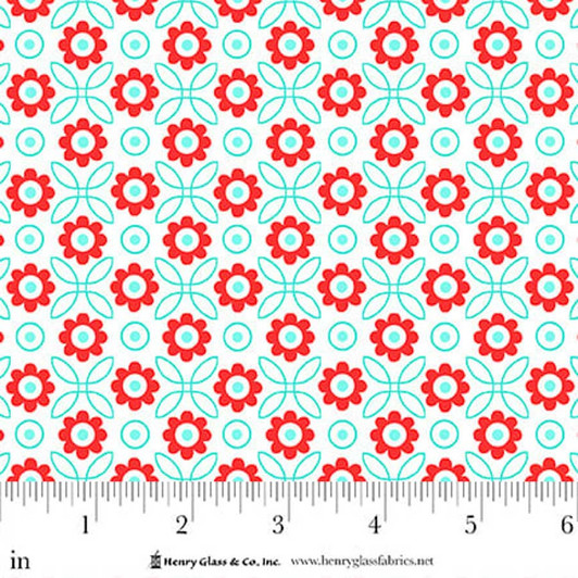Henry Glass - Jubilee - Two Tone Flower, Multi