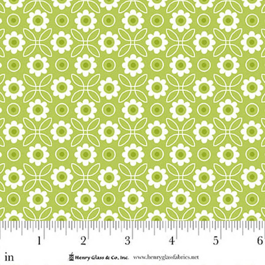 Henry Glass - Jubilee - Monotone Flower, Green