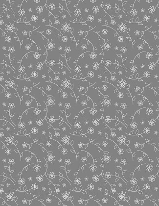 Wilmington Prints - Cottage Reverie - Small Floral Toss, Gray