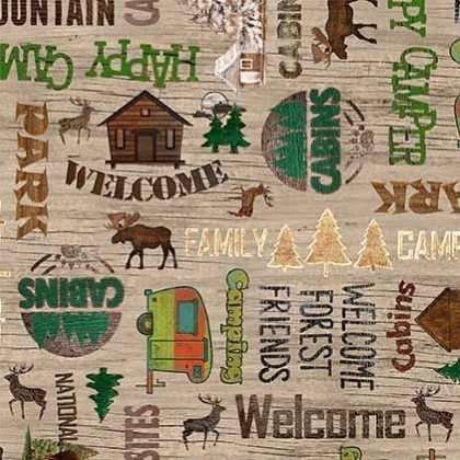 Michael Miller - The Great Outdoors - Outdoor Spirit, Tan