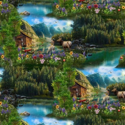 Michael Miller - The Great Outdoors - Mountain Cabin, Multi