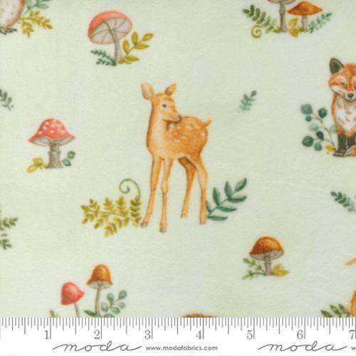 Moda - Quilting Cuddle - Effies Woods - Landscape &  Nature Animals, Mint